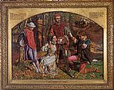William Holman Hunt Valentine Rescuing Sylvia from Proteus painting